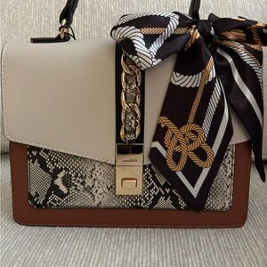 Aldo Snake Print Top Handle Satchel w/ Scarf – NWT